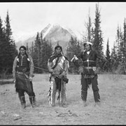 Cover image of Silas Abraham, Morley Beaver and John House (Suwatâga Ktûze), Stoney Nakoda at Kootenay Plains